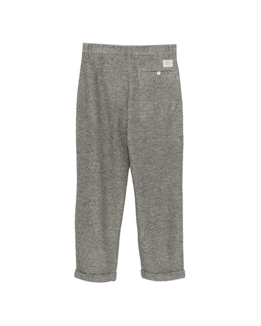 RANRA Gray Cropped Trousers for men