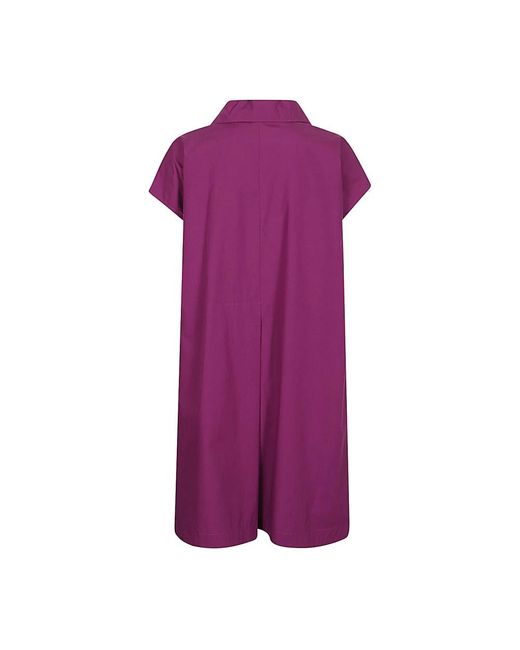 Weekend by Maxmara Purple Lila baumwoll knielanges kleid