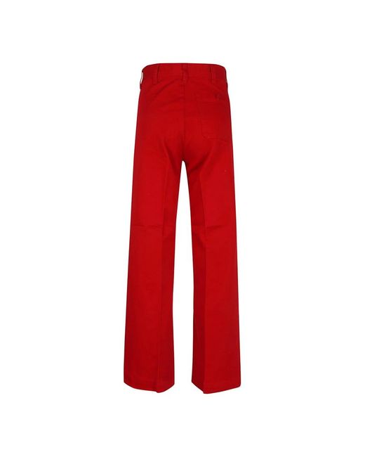 Ralph Lauren Red Straight Trousers
