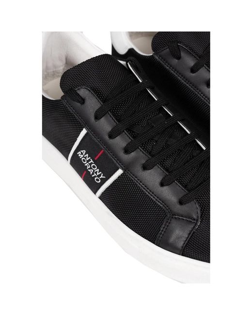 Antony Morato Eco leder sneakers in Black für Herren