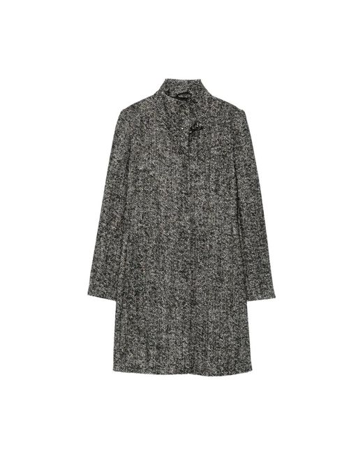 Fay Herringbone Toggle Coat in het Gray