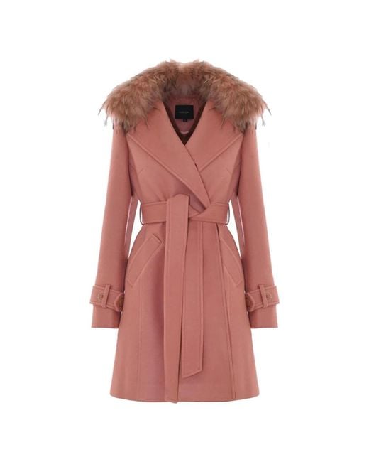 Kocca Belted Coats in het Red