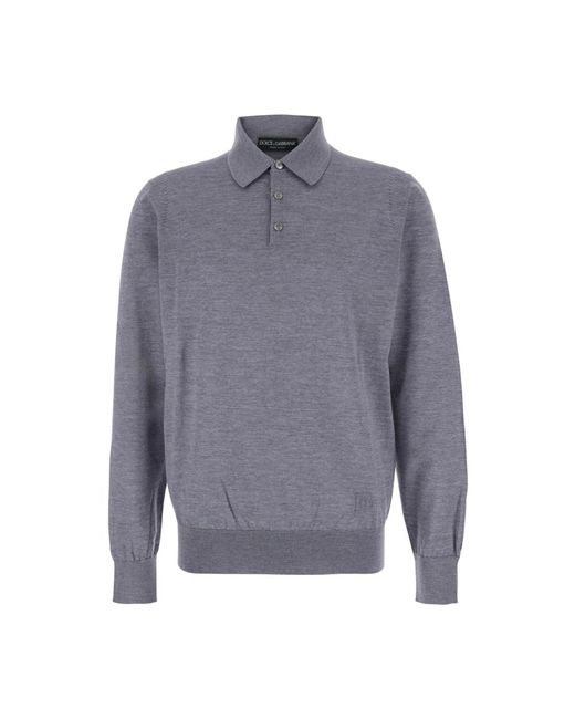 Dolce & Gabbana Gestrickte Polo T-Shirts Und Polos Grau in Gray für Herren