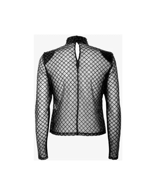 Nenette Black Long Sleeve Tops