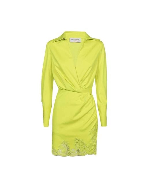 Ermanno Scervino Yellow Short Dresses