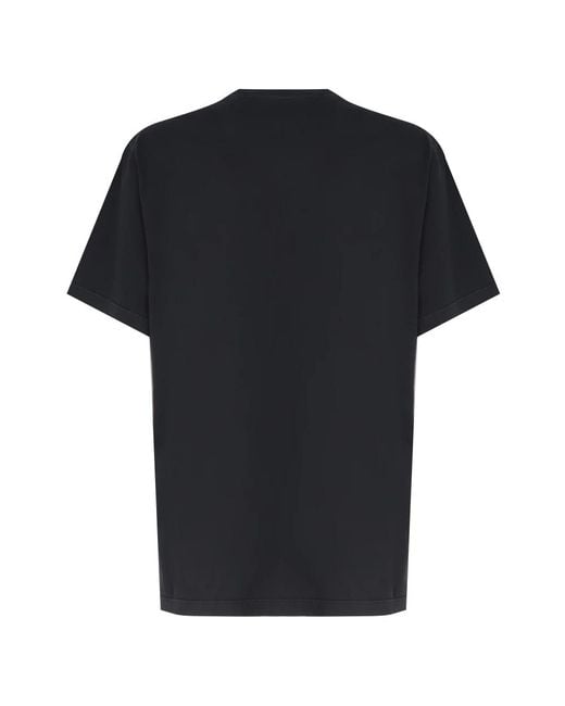 Stella McCartney Black Schwarzes baumwoll-t-shirt mit druck