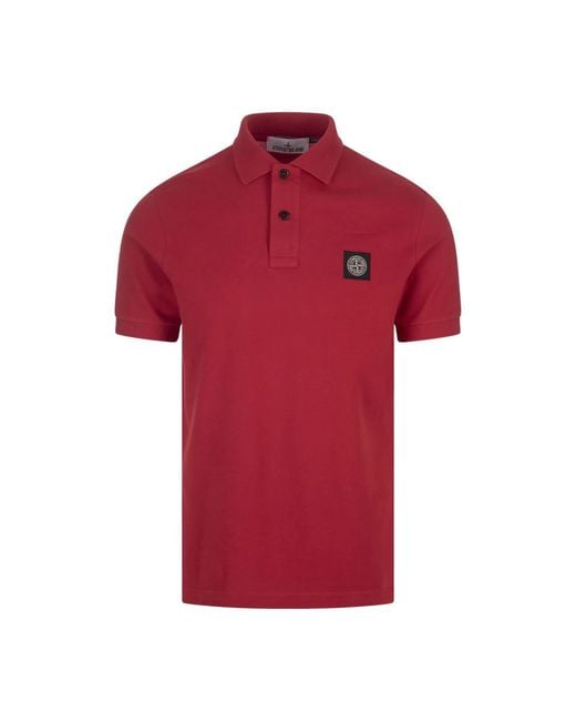 Stone Island Red Polo Shirts for men