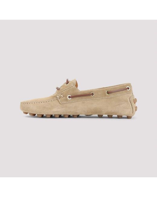 Tod's Natural Braune loafer schuhe