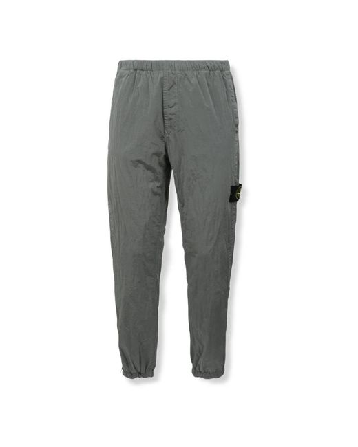 Stone Island Gray Slim-Fit Trousers for men