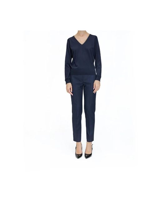 Paul Smith Blue V-Neck Knitwear