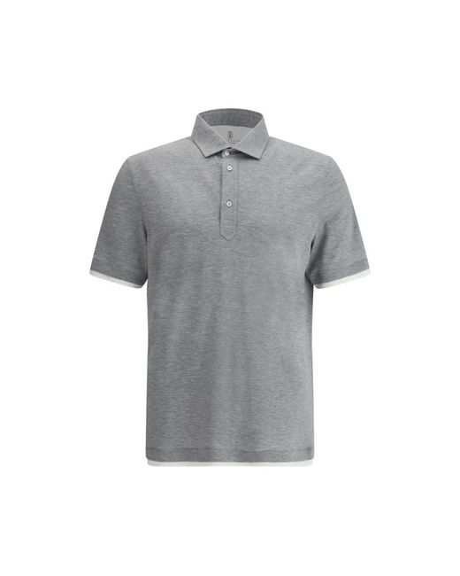 Polo Shirts Brunello Cucinelli de hombre de color Gray