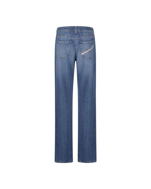 Elisabetta Franchi Blue Straight Jeans