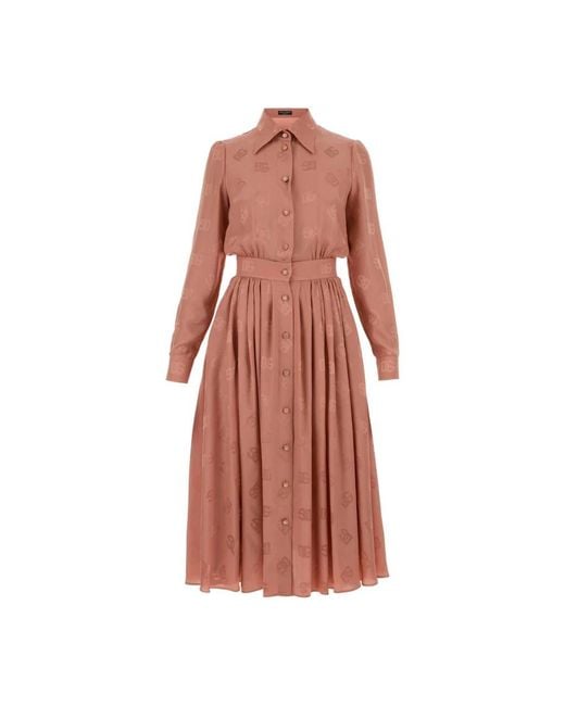 Dolce & Gabbana Pink Shirt Dresses