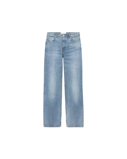 AMI Blue Straight Jeans for men