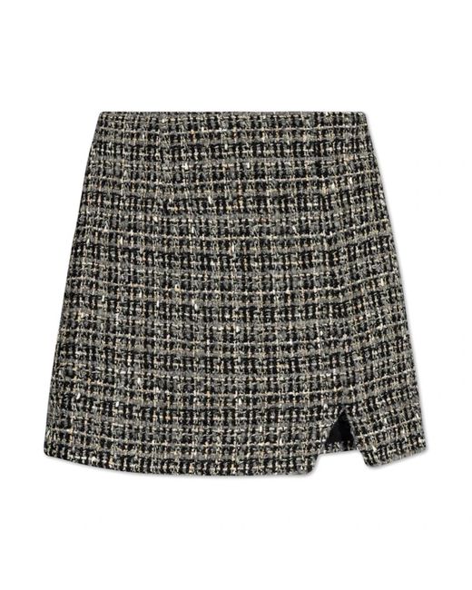 IRO Rokken ,Grijs ,Tweed Tweed Rok 'Bryan' in het Black