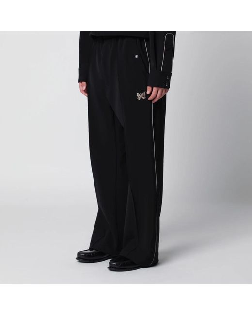 Needles Black Wide Trousers for men