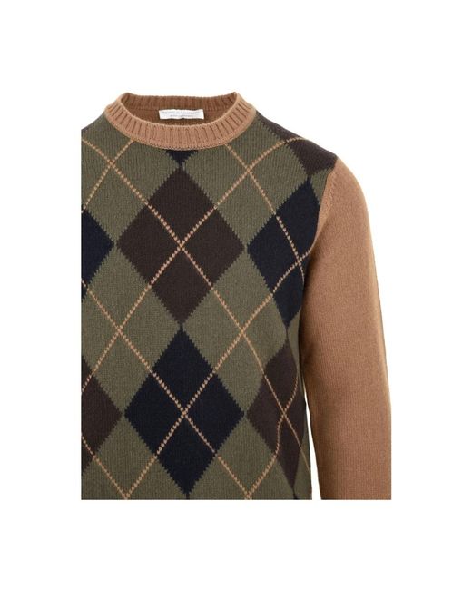 FILIPPO DE LAURENTIIS Green Round-Neck Knitwear for men