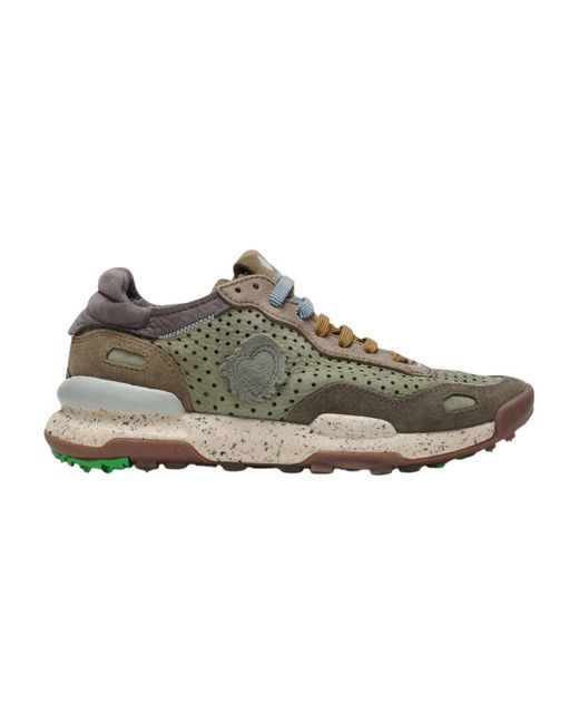 Satorisan Fitness ,Groen ,Katoen Chacrona Laser Premium Sneaker in het Gray voor heren
