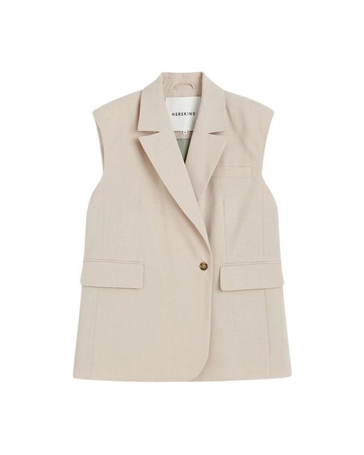Birgitte Herskind Jassen ,Polyester Averill Vest in het Natural