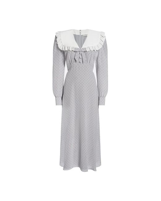 Alessandra Rich Gray Midi Dresses