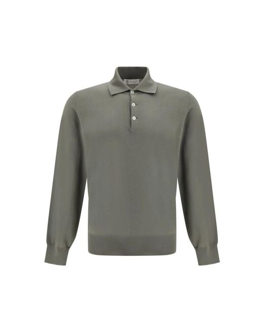 Brunello Cucinelli Polo Shirts in het Gray voor heren