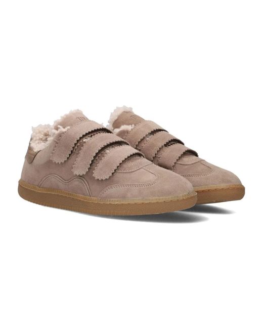 Toral Suède Sneakers Met Bontvoering in het Brown