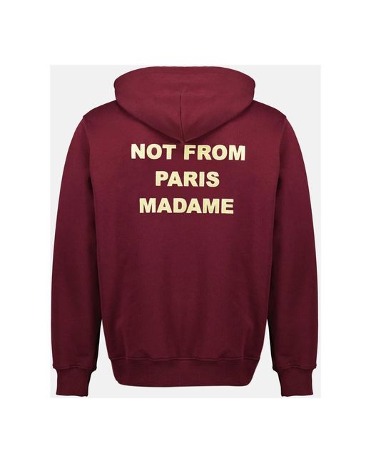 Drole de Monsieur Red Hoodies for men