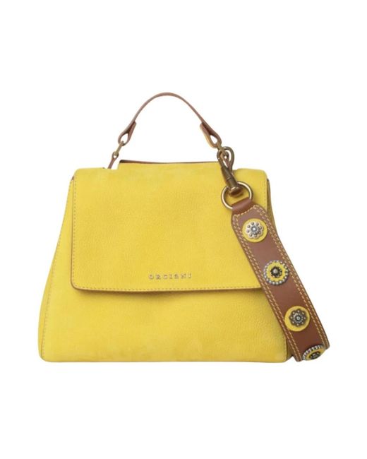 Orciani Yellow Handbags