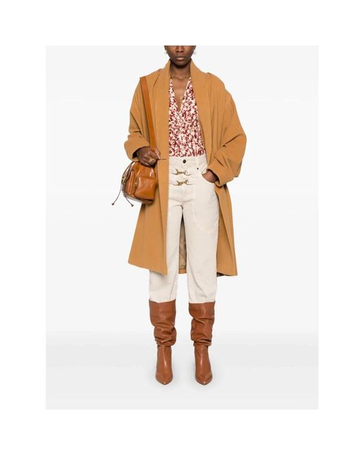 Double-Breasted Coats Isabel Marant de color Brown