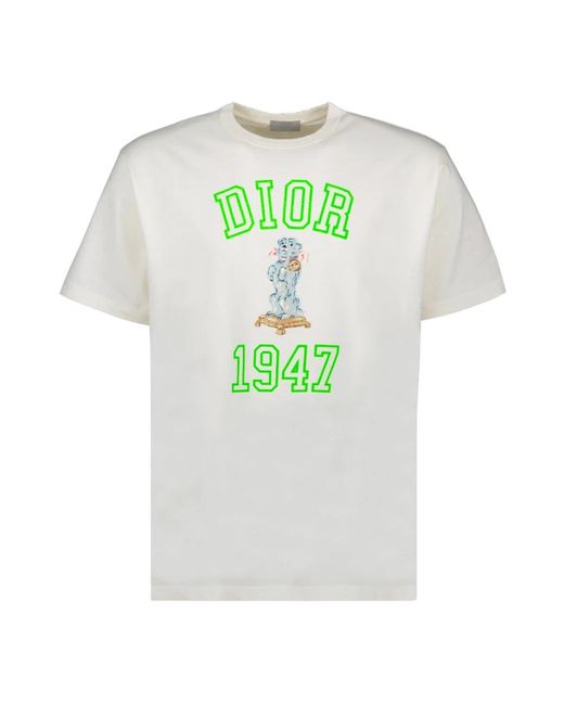 Dior Casual rundhals bedrucktes t-shirt in Green für Herren