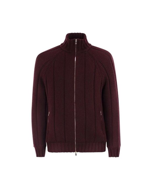 Brunello Cucinelli Purple Cashmere Knitwear for men