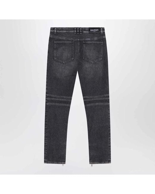 Balmain Gray Slim Fit Jeans for men
