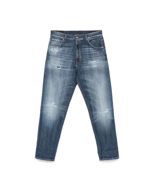 Dondup Indigo blaue denim jeans in Blue für Herren