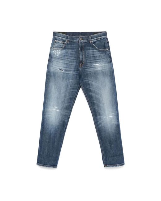 Dondup Blue Straight Fit Jeans for men
