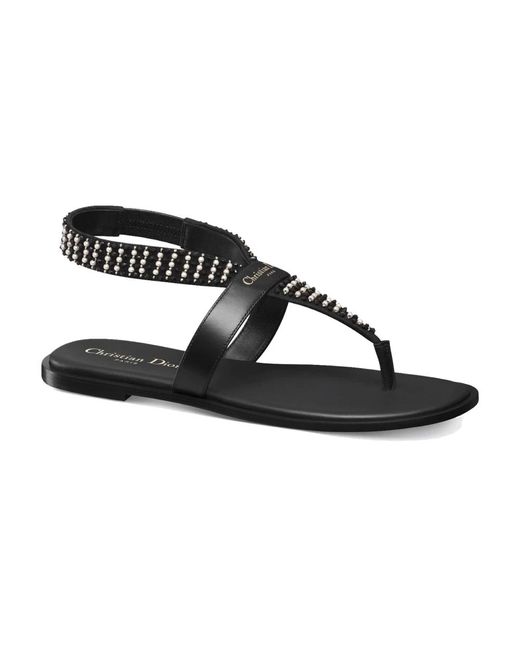 Dior Black Eclat Thong Sandal