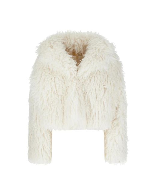 Michael Kors White Faux Fur & Shearling Jackets