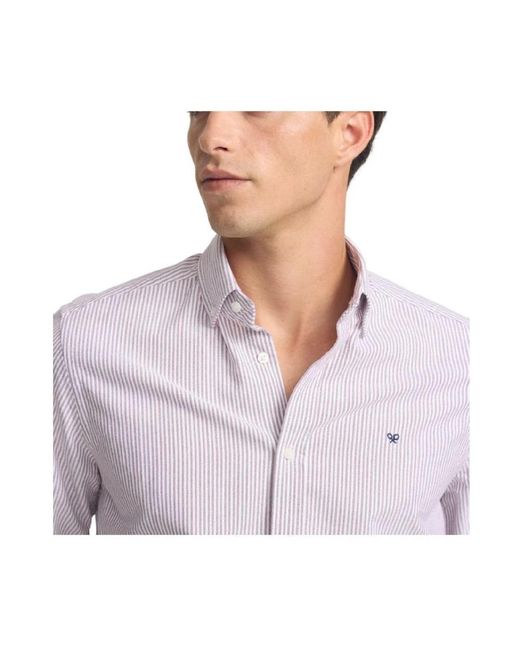 Silbon Casual Hemden in het Purple voor heren