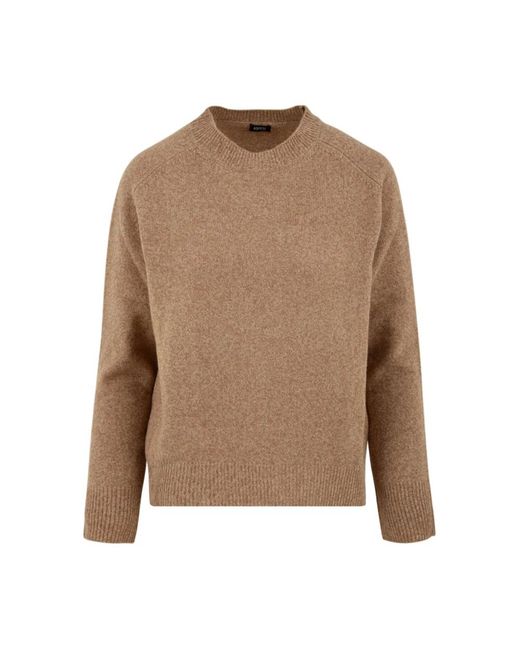 Aspesi Brown Round-Neck Knitwear