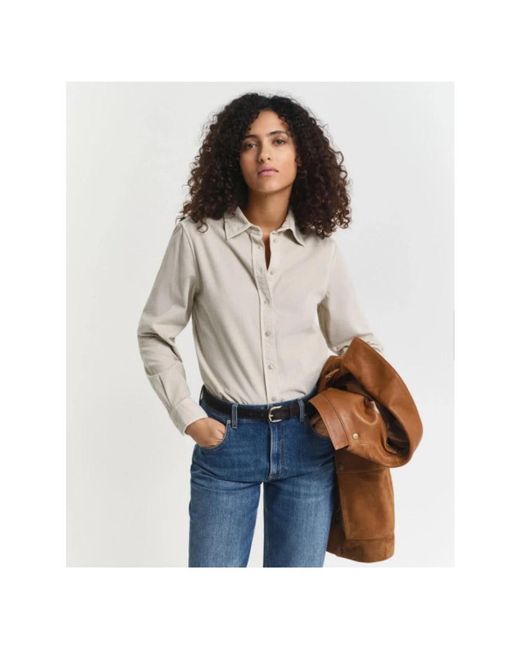 Gant Blouses & Hemden in het Gray