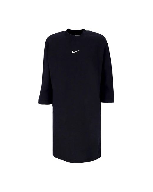 Nike Fitness ,Zwart ,Katoen Zwarte Fleece Sportkleding Jurk Phoenix in het Blue