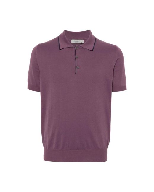 Canali Polo shirts in Purple für Herren