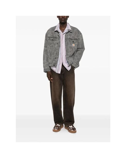 Carhartt Gray Denim Jackets for men