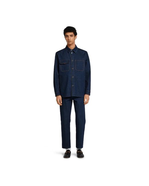 Gucci Blue Denim Shirts for men