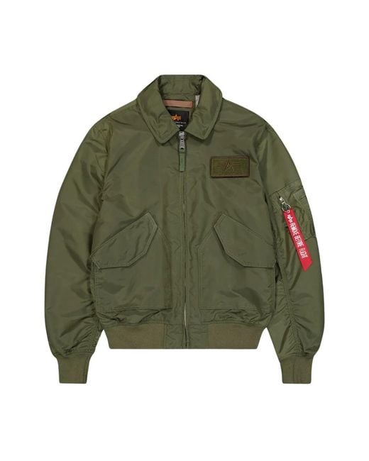 Alpha Industries Green Bomber Jackets for men