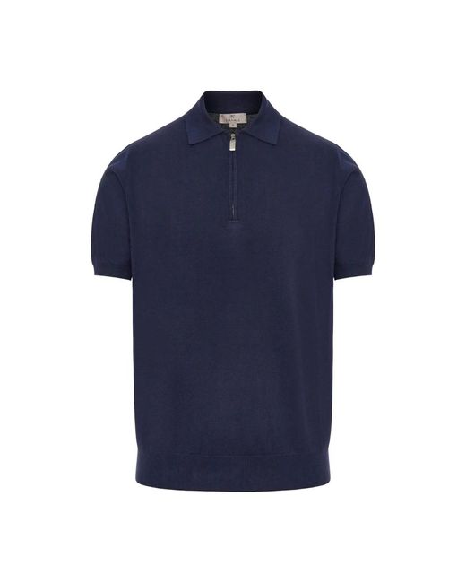 Canali Polo Shirts in Blue für Herren
