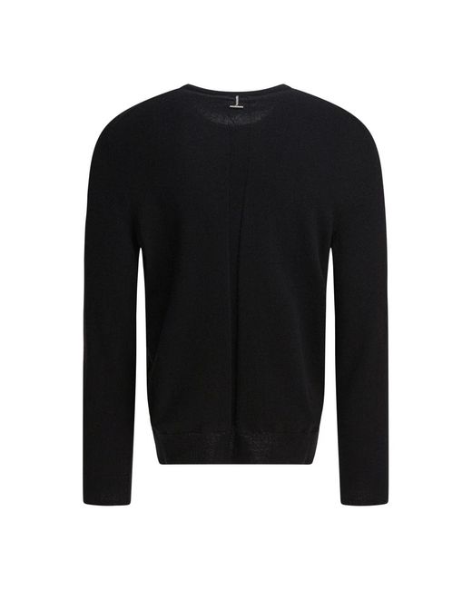 Alexander McQueen Zwarte Gebreide Trui Ronde Hals Sweater Aw25 in het Black voor heren