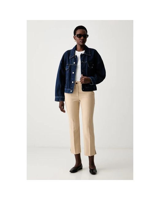 Joop! Broeken ,Polyester Cropped Broeken in het Natural