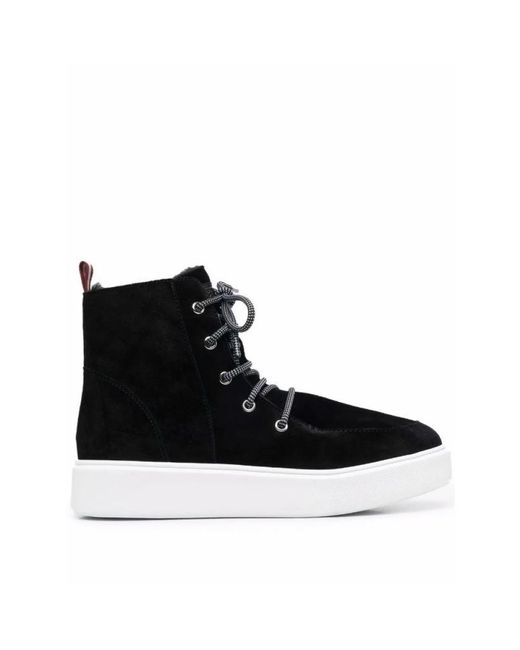 Bally Black Lace-Up Boots