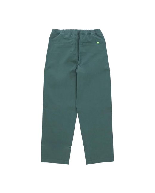 Huf Green Straight Trousers