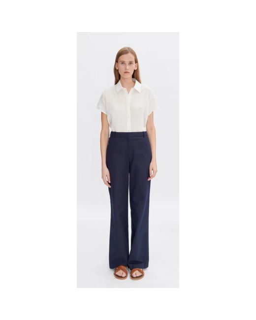 A.P.C. Korte Linnen Blouse in het White
